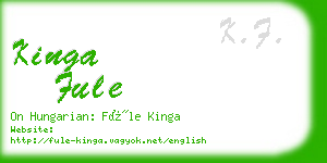 kinga fule business card